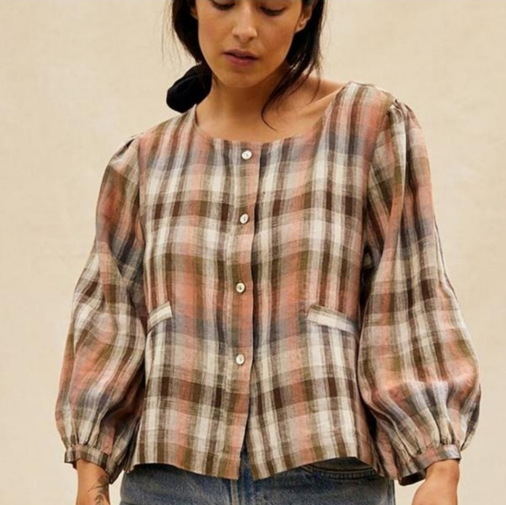 SUGAR CANDY MOUNTAIN DAISY TOP IN PLAID